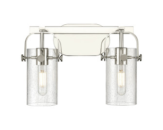Downtown Urban Two Light Bath Vanity in Polished Nickel (405|423-2W-PN-G423-7SDY)