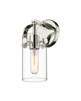 Downtown Urban One Light Wall Sconce in Polished Nickel (405|423-1W-PN-G423-7CL)