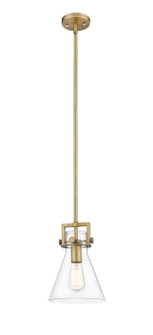 Downtown Urban One Light Pendant in Brushed Brass (405|411-1SS-BB-G411-8CL)