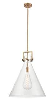 Downtown Urban One Light Pendant in Brushed Brass (405|411-1SL-BB-G411-18CL)