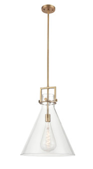 Downtown Urban One Light Pendant in Brushed Brass (405|411-1SL-BB-G411-16CL)