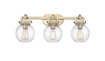 Downtown Urban Three Light Bath Vanity in Brushed Brass (405|410-3W-BB-G410-7SDY)