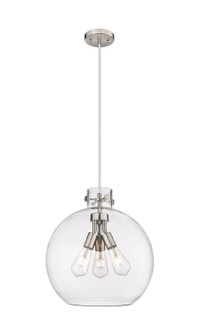 Downtown Urban Three Light Pendant in Satin Nickel (405|410-3PL-SN-G410-16CL)