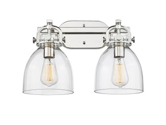 Downtown Urban Two Light Bath Vanity in Polished Nickel (405|410-2W-PN-G412-7CL)