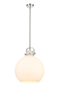Downtown Urban One Light Pendant in Polished Nickel (405|410-1SL-PN-G410-16WH)
