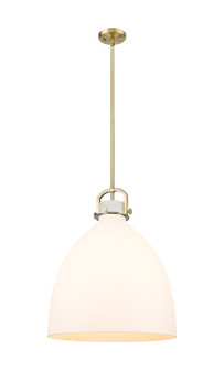 Downtown Urban One Light Pendant in Brushed Brass (405|410-1SL-BB-G412-18WH) Downtown Urban One Light Pendant in Brushed Brass (405|410-1SL-BB-G412-18WH)