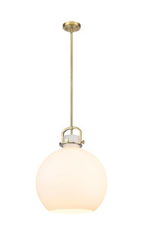 Downtown Urban One Light Pendant in Brushed Brass (405|410-1SL-BB-G410-16WH)