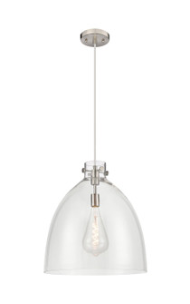 Downtown Urban One Light Pendant in Satin Nickel (405|410-1PL-SN-G412-18CL)