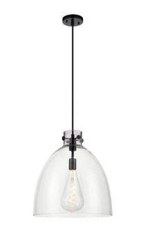 Downtown Urban One Light Pendant in Matte Black (405|410-1PL-BK-G412-16CL)