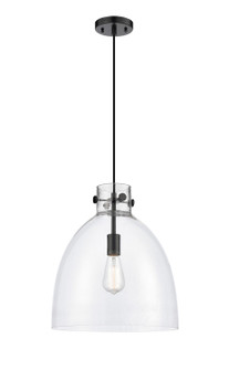 Downtown Urban One Light Pendant in Matte Black (405|410-1PL-BK-G412-14CL)