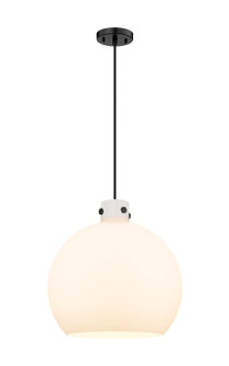 Newton One Light Pendant in Matte Black (405|410-1PL-BK-G410-18WH)