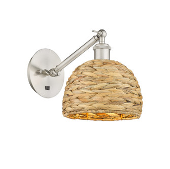 Ballston One Light Wall Sconce in Satin Nickel (405|317-1W-SN-RBD-8-NAT)
