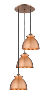 Ballston Three Light Pendant in Antique Copper (405|113B-3P-AC-M14-AC)