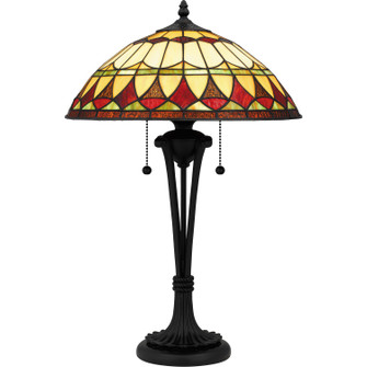 Tiffany Two Light Table Lamp in Matte Black (10|TF16143MBK)