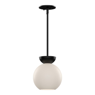 Arcadia One Light Pendant in Black/Opal Glass (347|PD59708-BK/OP)