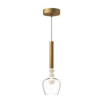 Rise LED Pendant in Brushed Gold/Clear (347|PD30501-BG/CL)