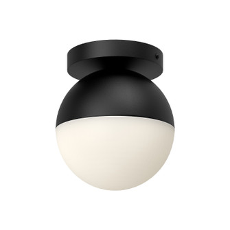 Monae One Light Flush Mount in Black/Opal Glass (347|FM58306-BK/OP)