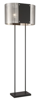 Noho by Robin Baron Two Light Floor Lamp in Brushed Nickel With Sand Coal Highlights (42|P5534-420)