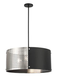 Noho by Robin Baron Four Light Pendant in Brushed Nickel With Sand Coal Highlights (42|P5533-420)