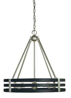 Luxe Eight Light Chandelier in Satin Pewter/Matte Black (8|L1123 SP/MBLACK)