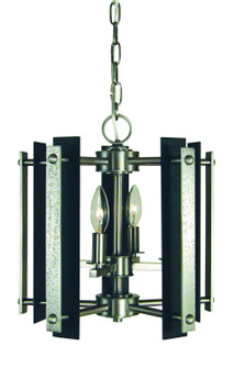 Bucolic Four Light Dual Mount in Brushed Nickel with Matte Black Accents (8|L1061 BN/MBLACK)