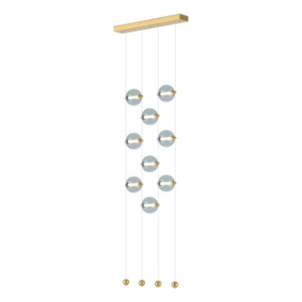 Abacus Abacus 9-Light Ceiling-to-Floor LED Pendant in Ink (39|139057-LED-STND-89-GG0668)