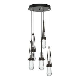 Link Link 5-Light Clear Glass Pendant in Oil Rubbed Bronze (39|131127-SKT-STND-14-ZM0434)