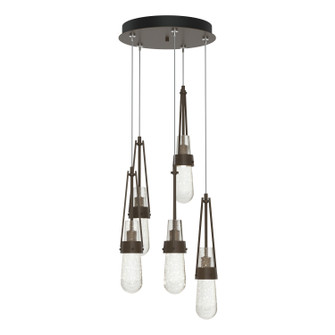Link Link 5-Light Blown Glass Pendant in Bronze (39|131120-SKT-STND-05-YG0434)