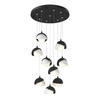 Brooklyn Brooklyn 9-Light Double Shade Pendant in Black (39|131105-SKT-STND-10-02-GG0711)