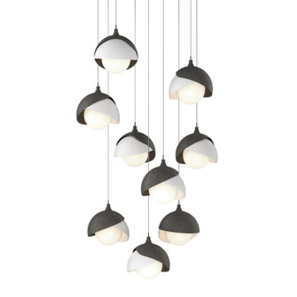 Brooklyn Brooklyn 9-Light Double Shade Pendant in Natural Iron (39|131105-SKT-LONG-20-02-GG0711)