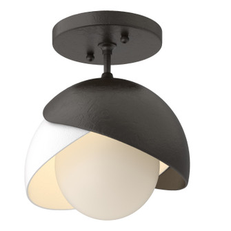 Brooklyn Brooklyn 1-Light Double Shade Semi-Flush in Oil Rubbed Bronze (39|121377-SKT-14-02-GG0711)