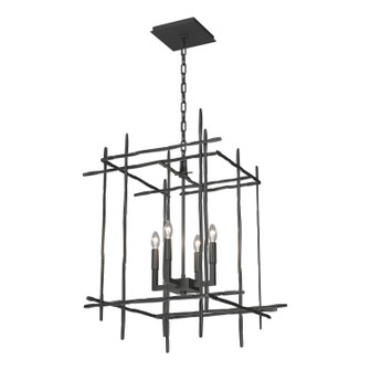 Tura Four Light Chandelier in Black (39|101316-SKT-10)