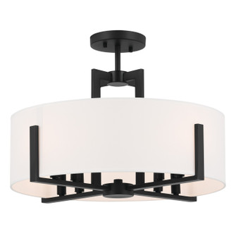 Malen Eight Light Semi Flush Mount in Black (12|52592BK)