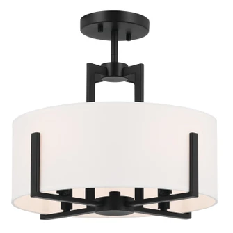 Malen Four Light Pendant/Semi Flush in Black (12|52591BK)