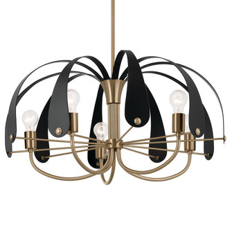 Petal Five Light Chandelier in Champagne Bronze (12|52572CPZ)