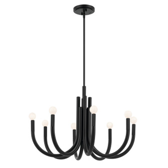 Odensa Eight Light Chandelier in Black (12|52550BK)