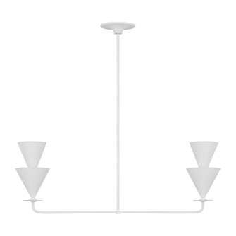 Cornet Two Light Linear Chandelier in Cast Plaster (454|LXC1092CPST)