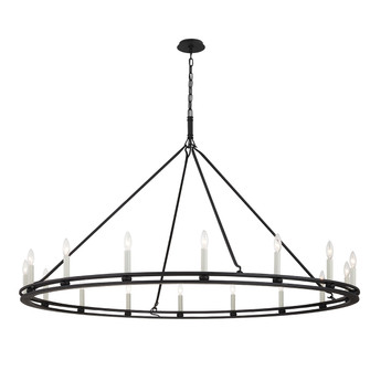 Sutton 16 Light Chandelier in Texture Black (67|F6234-TBK)