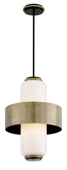 Melrose Four Light Pendant in Vintage Brass/Soft Black (68|275-44-VB/SBK)