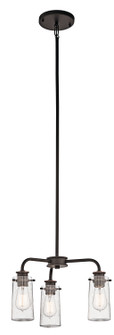 Braelyn Three Light Chandelier/Semi Flush in Olde Bronze (12|43057OZ)