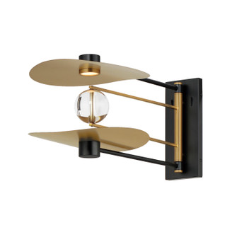 Pearl LED Wall Sconce in Black / Natural Aged Brass (86|E24072-BKNAB)
