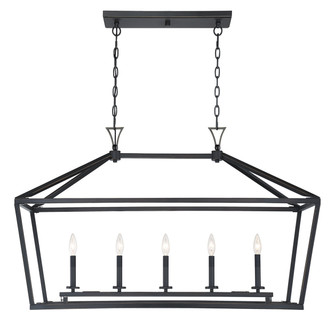 Townsend Five Light Linear Chandelier in Classic Bronze (51|1-424-5-44)