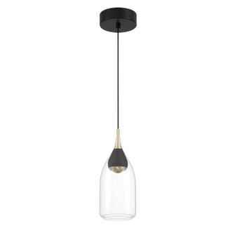 Arabesque LED Mini Pendant in Coal And Brushed Gold (42|P5462-884-L)