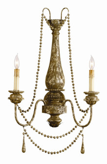 Eminence Wall Sconce Two Light Wall Sconce in Distressed Silver Leaf (142|5026)