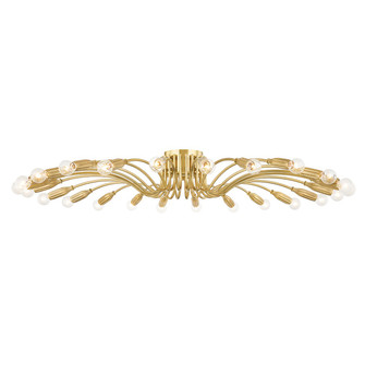 Barney 24 Light Semi Flush Mount in Aged Brass (70|5949-AGB)
