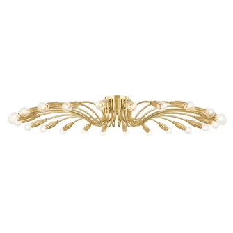 Barney 24 Light Semi Flush Mount in Aged Brass (70|5949-AGB)