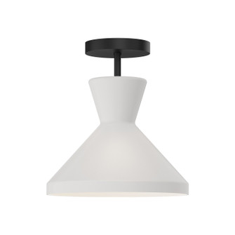 Betty One Light Semi-Flush Mount in Matte Black/Opal Glass (452|SF473710MBOP)