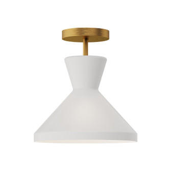 Betty One Light Semi-Flush Mount in Aged Gold/Opal Glass (452|SF473710AGOP)