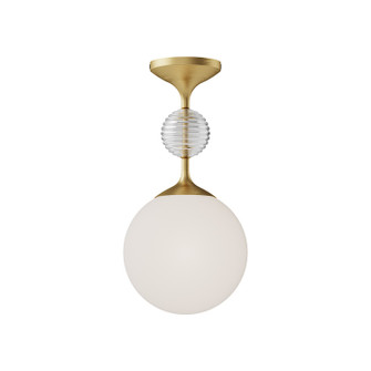 Celia One Light Semi-Flush Mount in Brushed Gold/Opal Glass (452|SF415308BGOP)