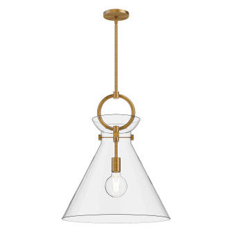 Emerson One Light Pendant in Aged Gold/Clear Glass (452|PD412518AGCL)